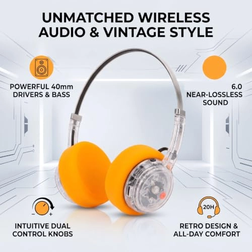 Retro On Ear Headphones Wireless Headphone