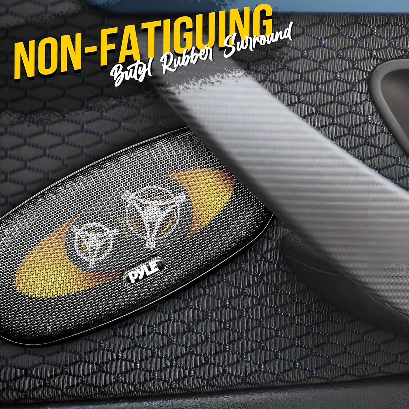 3-Way Universal Car Stereo Speakers - 4" x 10" Triaxial