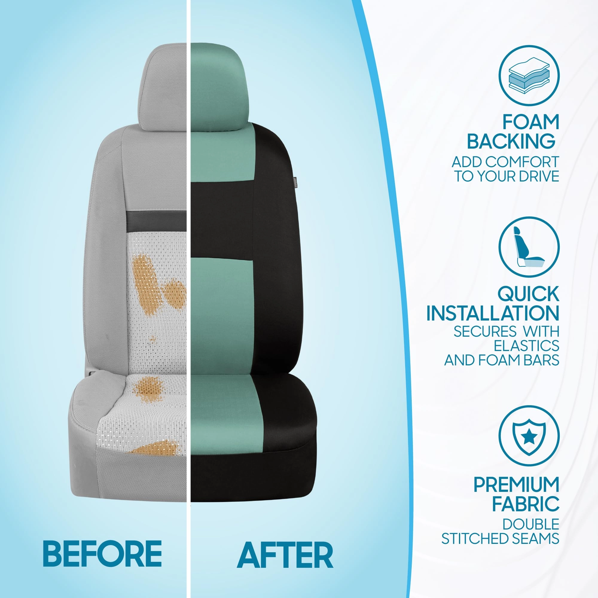 PolyPro Car Seat Covers - Solid Beige Universal Fit
