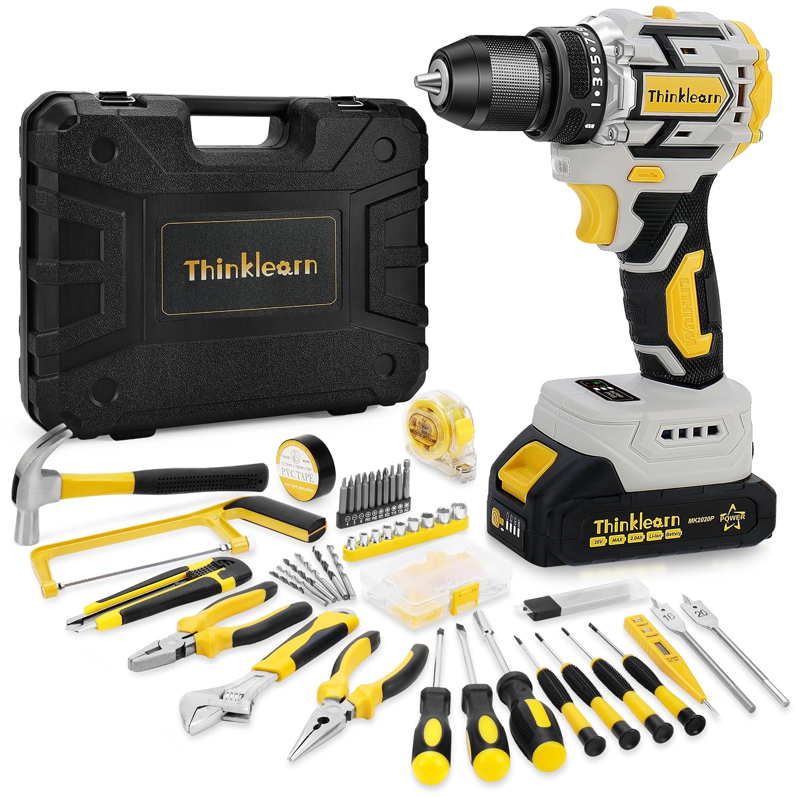 ThinkLearn Brushless Drill Tool Set - 2.0Ah 20 Volts
