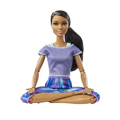 Barbie Made to Move Doll - 22 Flexible Joints Curly Brunette Ponytail Athleisure-wear Ages 3+