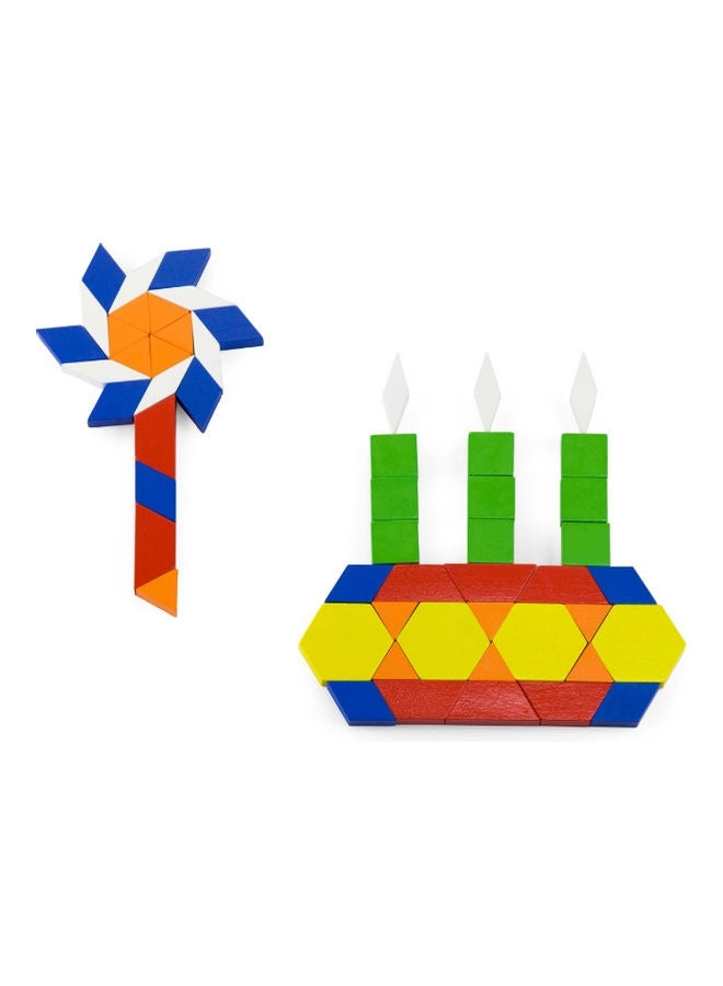 Wood Pattern Blocks - 250 pcs