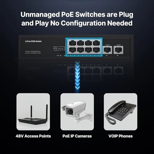 8 port poe gigabit switch 8-ports