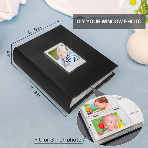 2x3" 180 Pockets PU Leather Photo Album