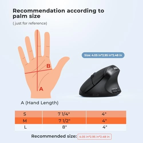 Ergonomic Vertical Mouse - Wireless