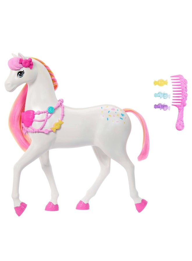 Barbie Land of Sweets horse - Colorful Scented Hair Comb Candy-Scented Accessories Ages 3+