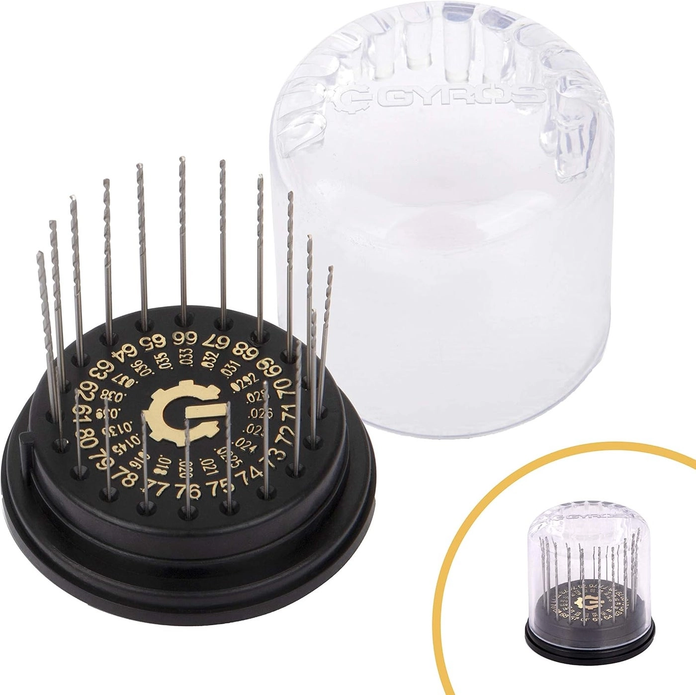 Gyros HSS Wire Gauge Mini Twist Drill Bit Set - High Speed Steel 20 #60 to #80