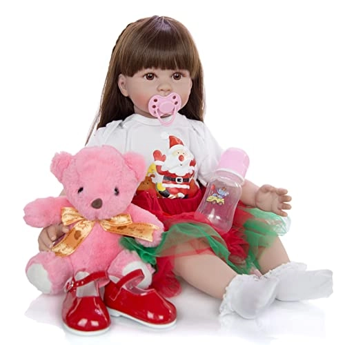 Rebirth Baby Doll - 48cm/58cm Silicone Limbs Cloth Body Panda Clothes Gift Set