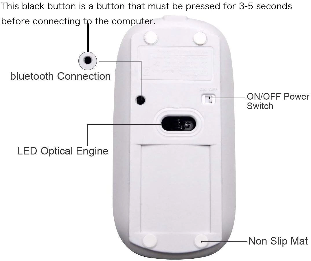 LED Rechargeable Mouse - Bluetooth