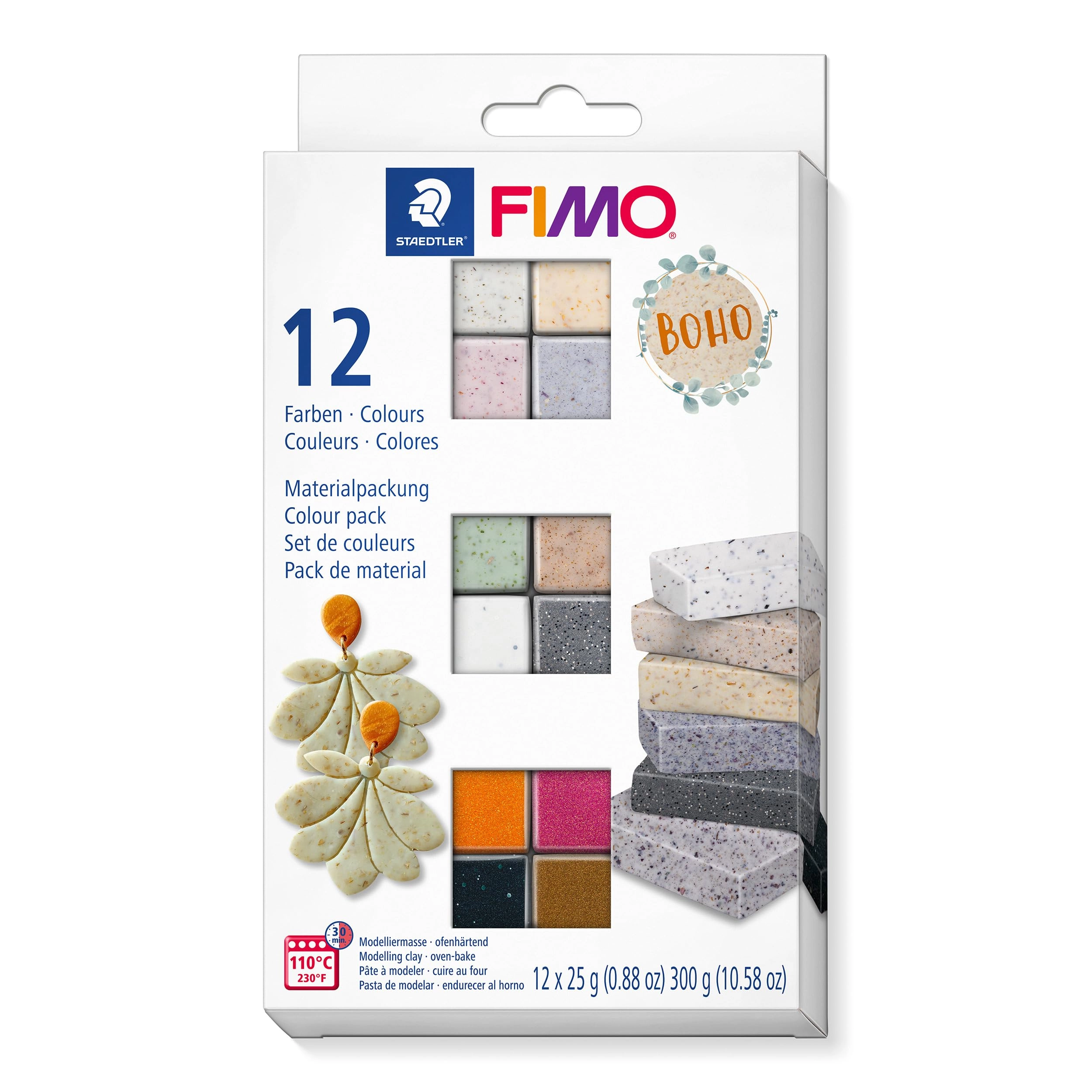 Staedtler FIMO Effect - Polymer Clay 12 ounces 12 pcs.