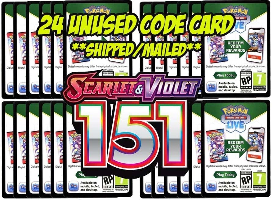 Pokémon 151 Booster Pack Code Card - 24 pcs