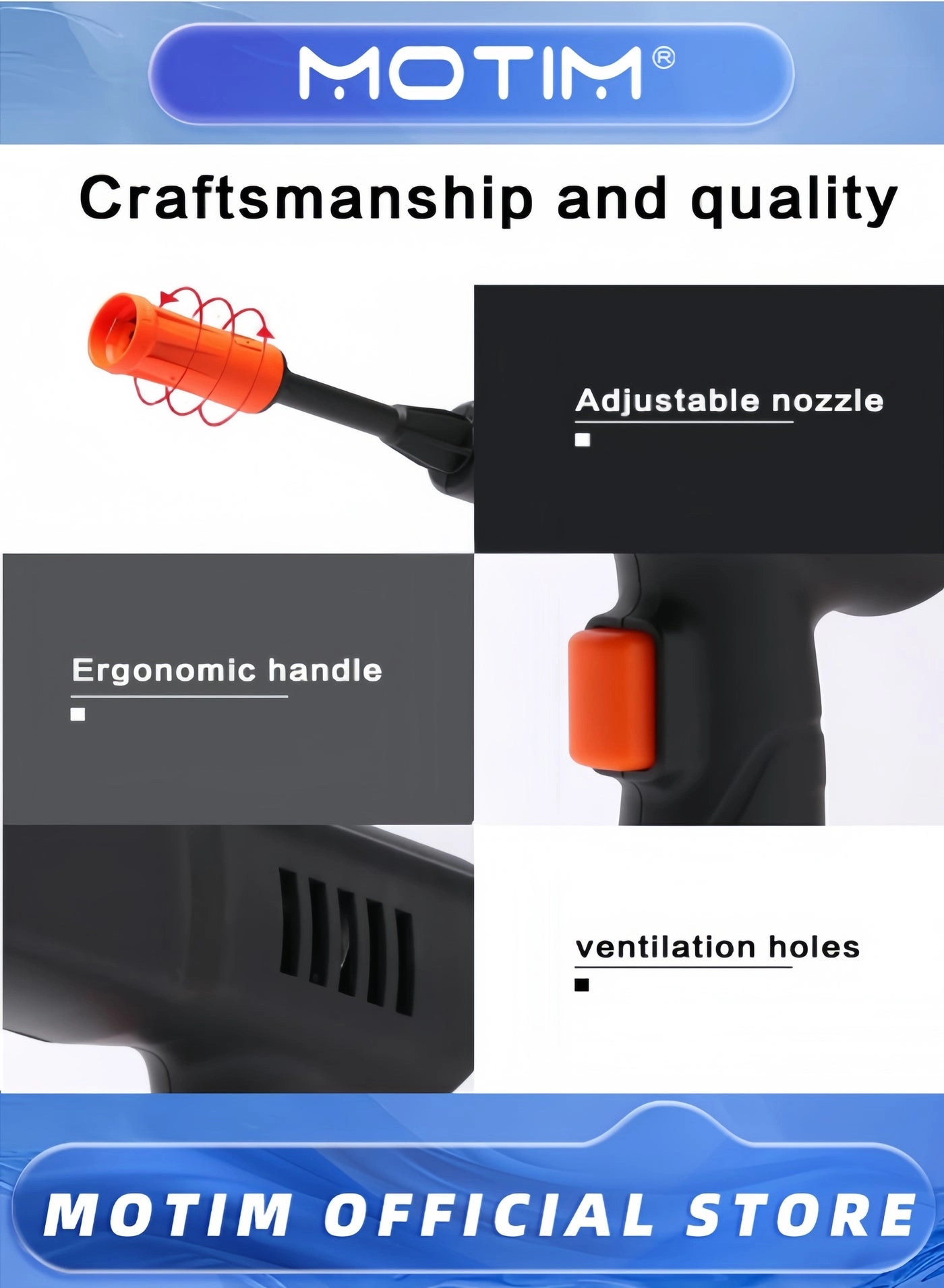 Cordless Pressure Washer Gun - 9-12 Meters Range 21V 2.0Ah