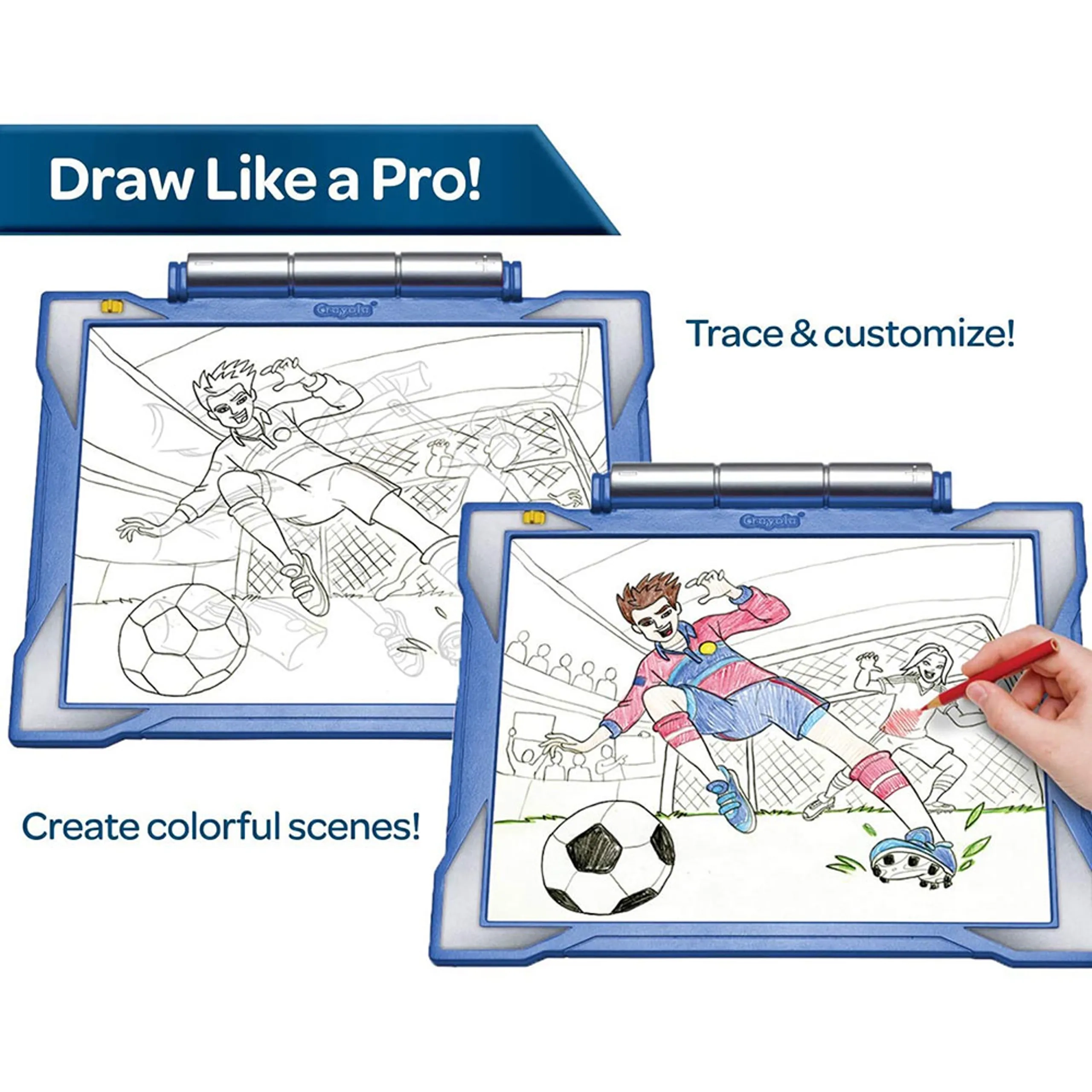 Light-Up Tracing Pad - 12 short colored pencils