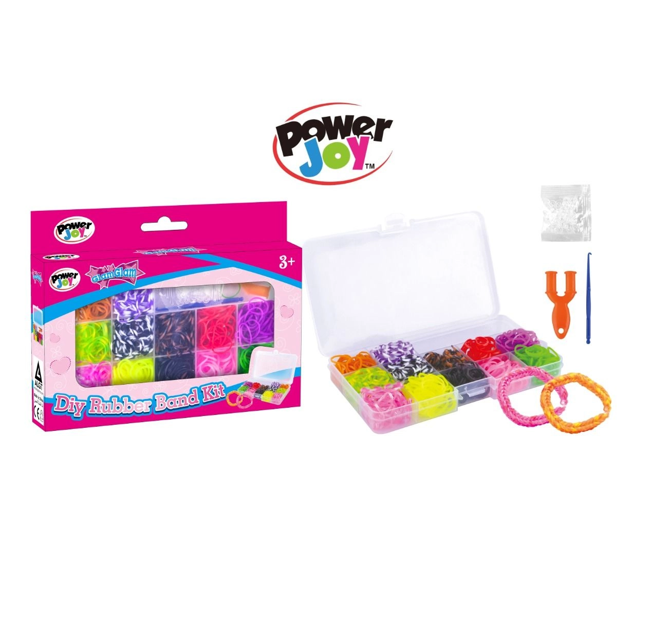 Glamglam Diy Rubber Band Kit - 3+ years 15 pcs