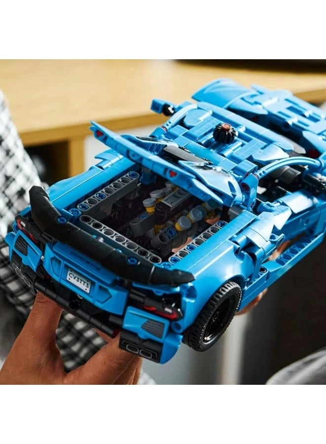 Technic Chevrolet Corvette Stingray (42217) - Blue Race Car Moving 8-Cylinder Engine