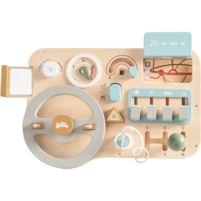 NALACAL Wooden Steering Wheel - 18 months and up