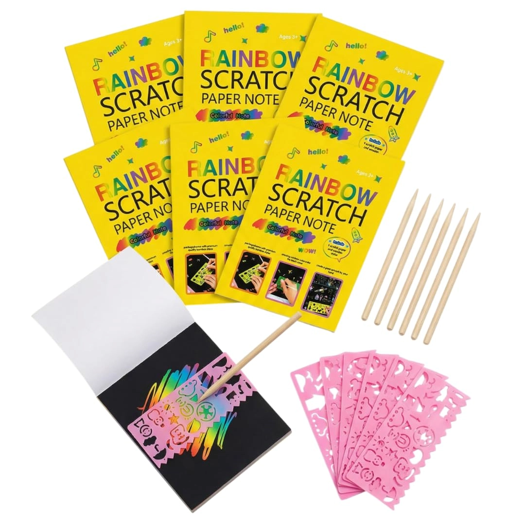 KiddiBox, Mumbai, @MYKIDDIBOX Scratch Book - 3+ years 6 pcs