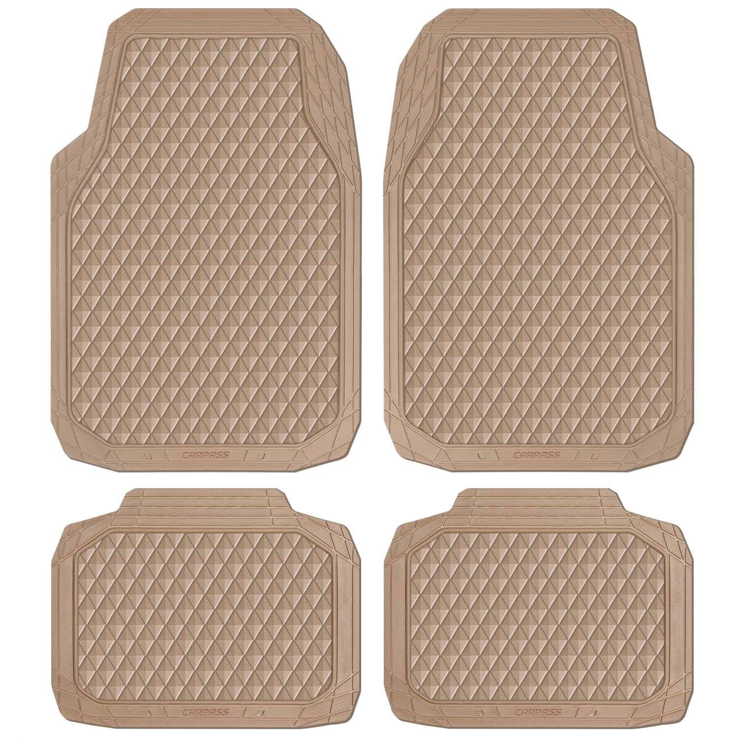 Floor Mats - Gray Rubber 4 Pcs
