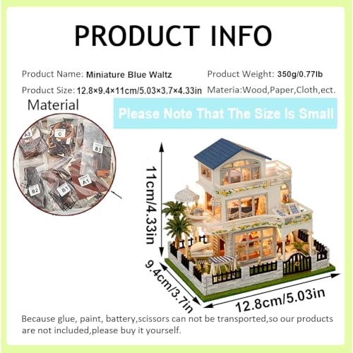 Miniature Wooden Dollhouse