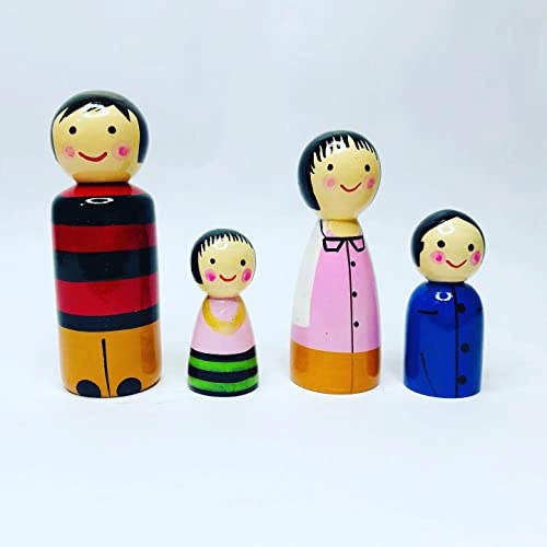 Peg Dolls Family - 3 Years+ 4 pieces