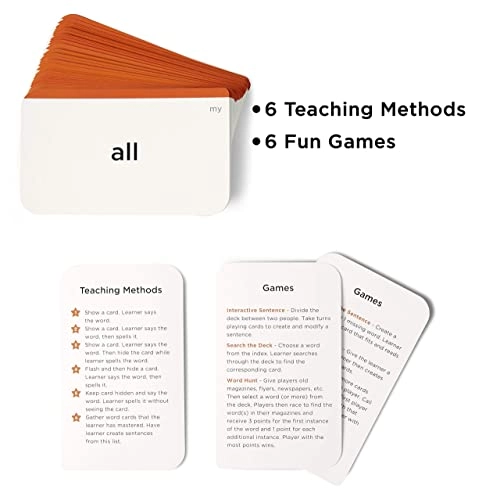 Sight Words Flash Cards - 3 years and up 54 pieces