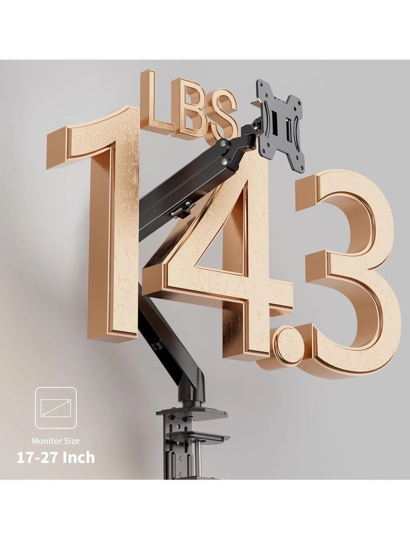 Single Monitor Arm - Single 13-32 Inch VESA 75x75/100x100mm