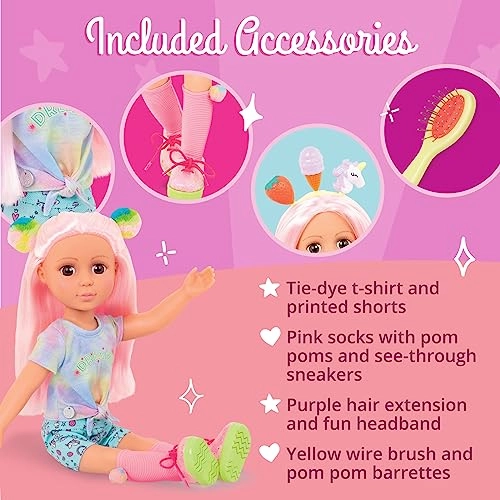 Nixie Doll - 14 inch Colored Outfit Hair Accessories Ages 3+