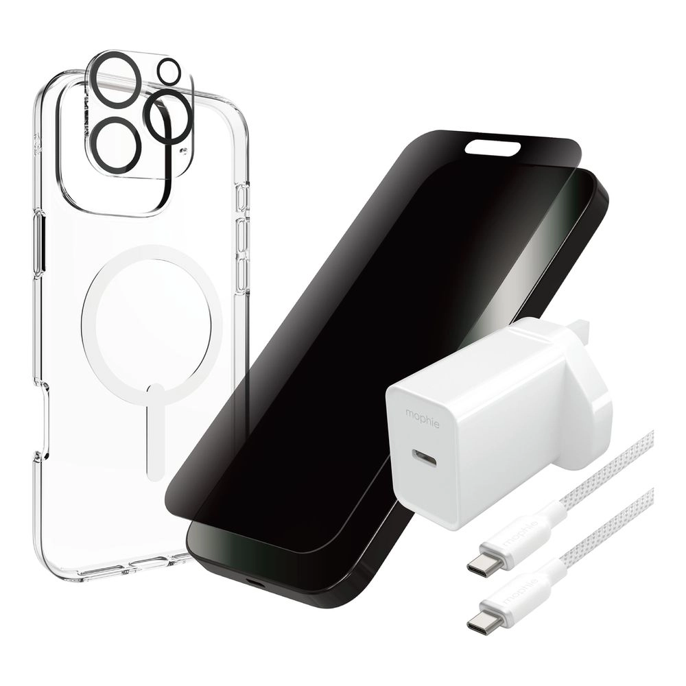 ZAGG Privacy Glass Screen Protector + Camera Lens Protector for iPhone 16 Pro