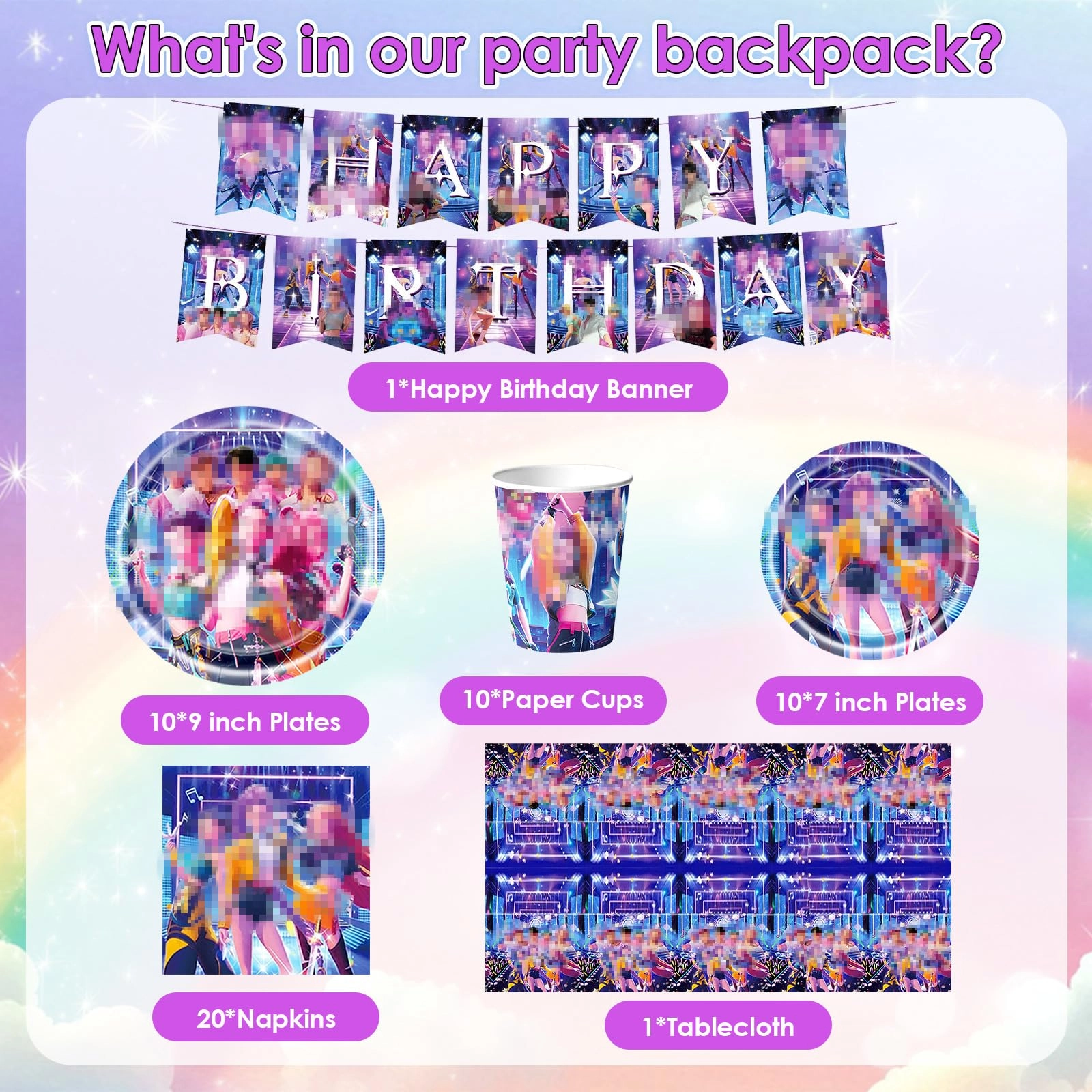 Party Tableware - 51Pcs Birthday