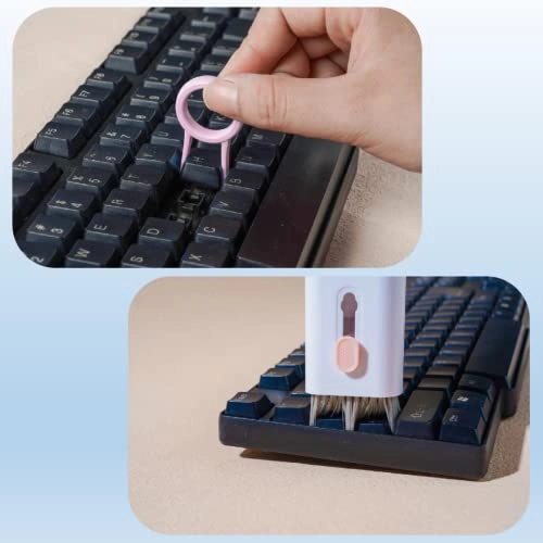 Keyboard Cleaner Brush - 7 in 1 Pink Kit