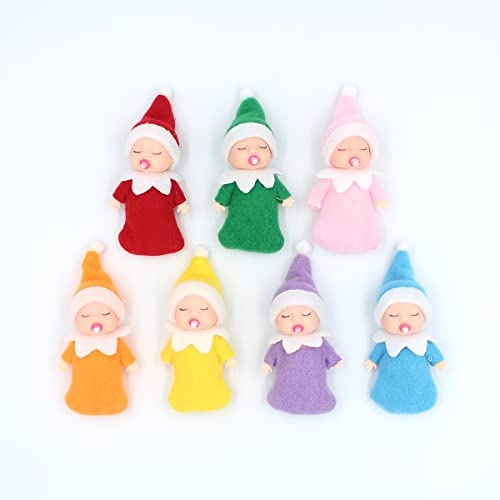 Sleeping Elf Doll - 10cm Plastic Purple