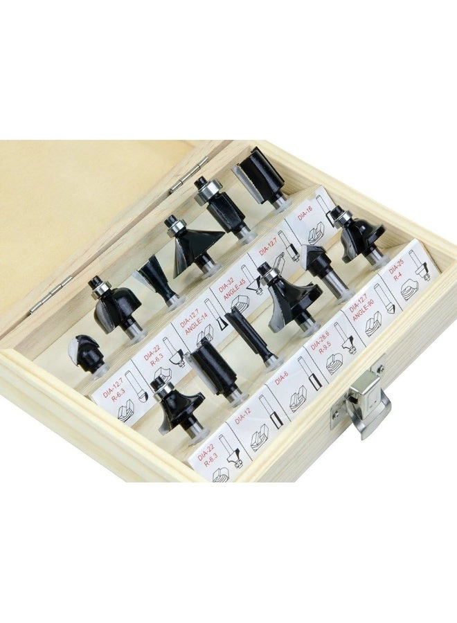 TOLSEN Router Bit Set - 10, 12, 16, 18, 20, 25mm 12Pcs