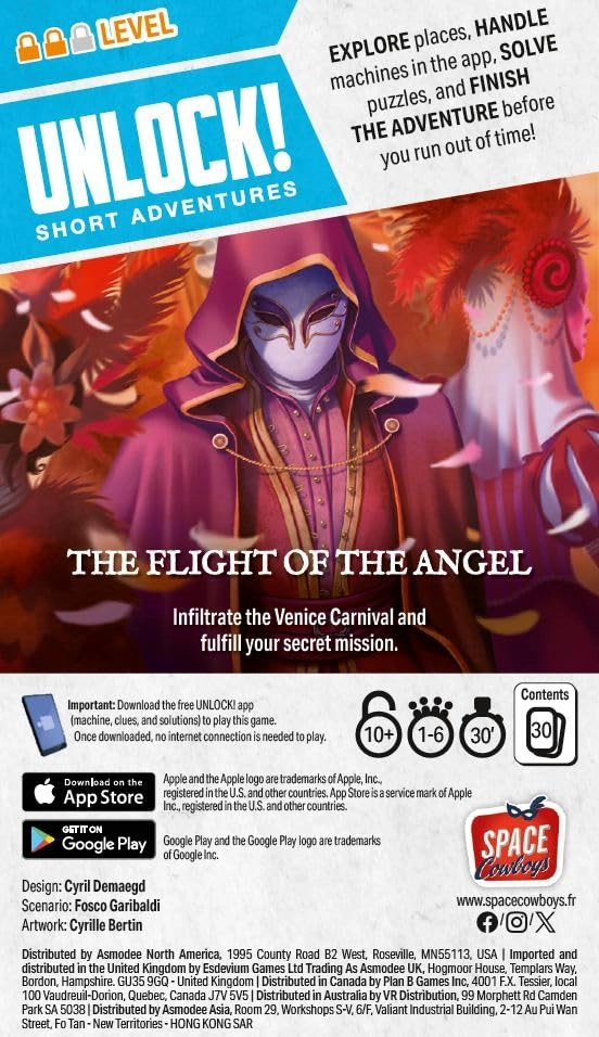 Unlock!: Short Adventures 3 - The Flight of the Angel - Card Game