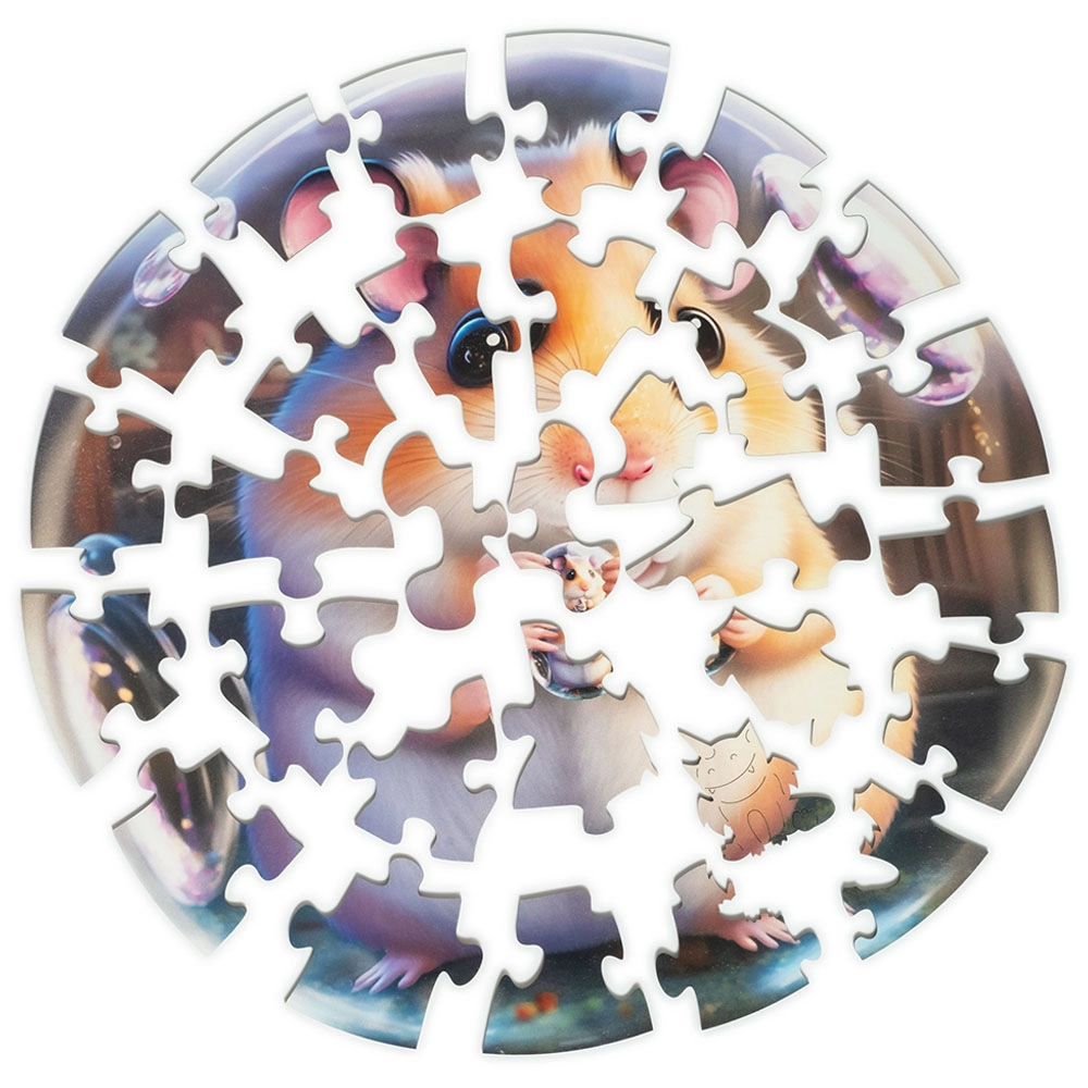 Hamster Bubblezz Wooden Puzzle (4107390-Hamster_Bubblezz) - 30 pcs