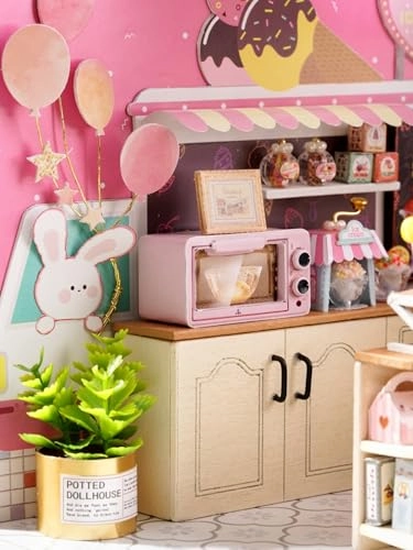 DIY Miniature Dollhouse Kit - Happiness Ice Cream Shop 1:24