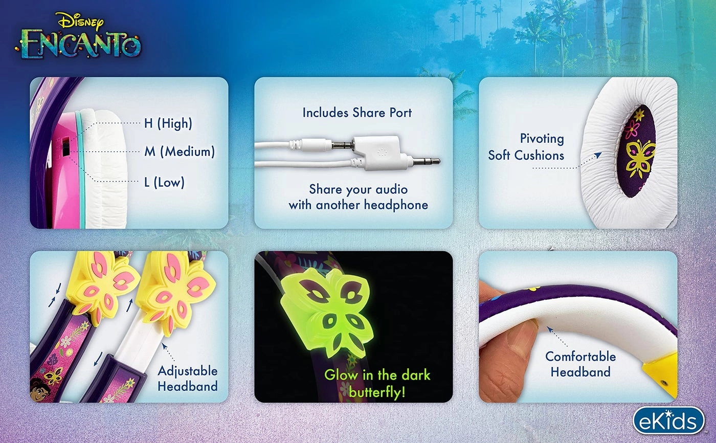 Disney Encanto Headphones Wired Headphone Bundle