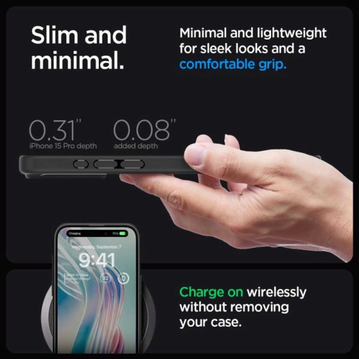 Crystal Hybrid Matte Case for Apple iPhone 15 Pro