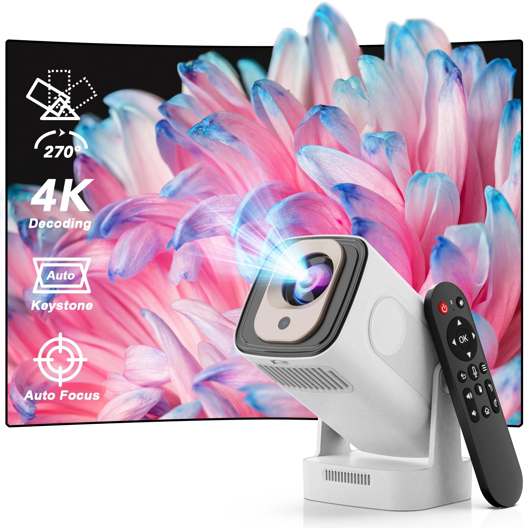 SkillDance Portable Mini Projector - 300 ANSI lumens 1920 x 1080