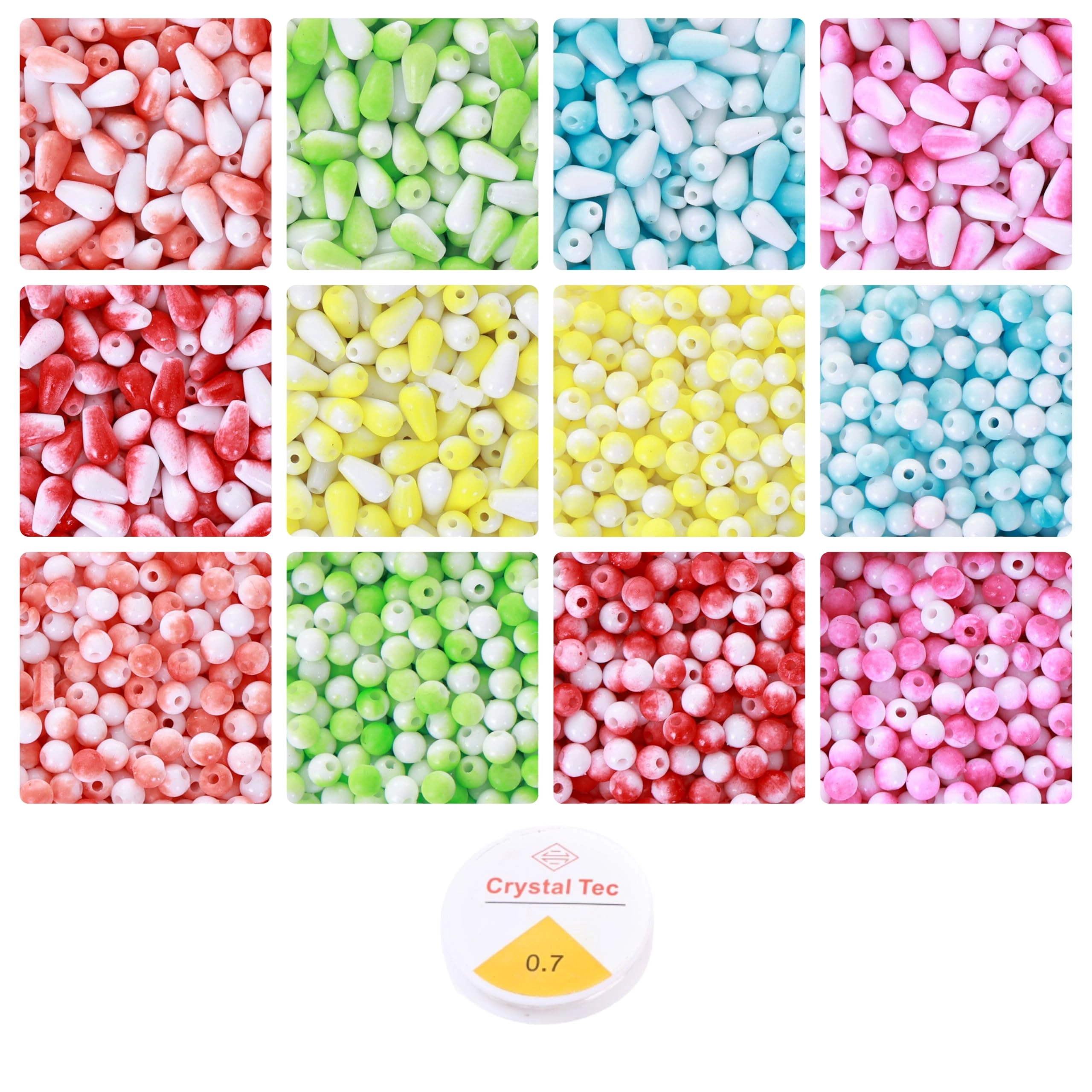 Bracelet Making Kit - 12 Types 10m Elastic Thread