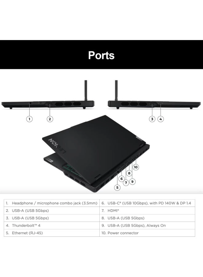 Legion Pro Legion 7 16ITHg6 - 16'' Core i9-14900HX 64GB DDR5 4000GB SSD