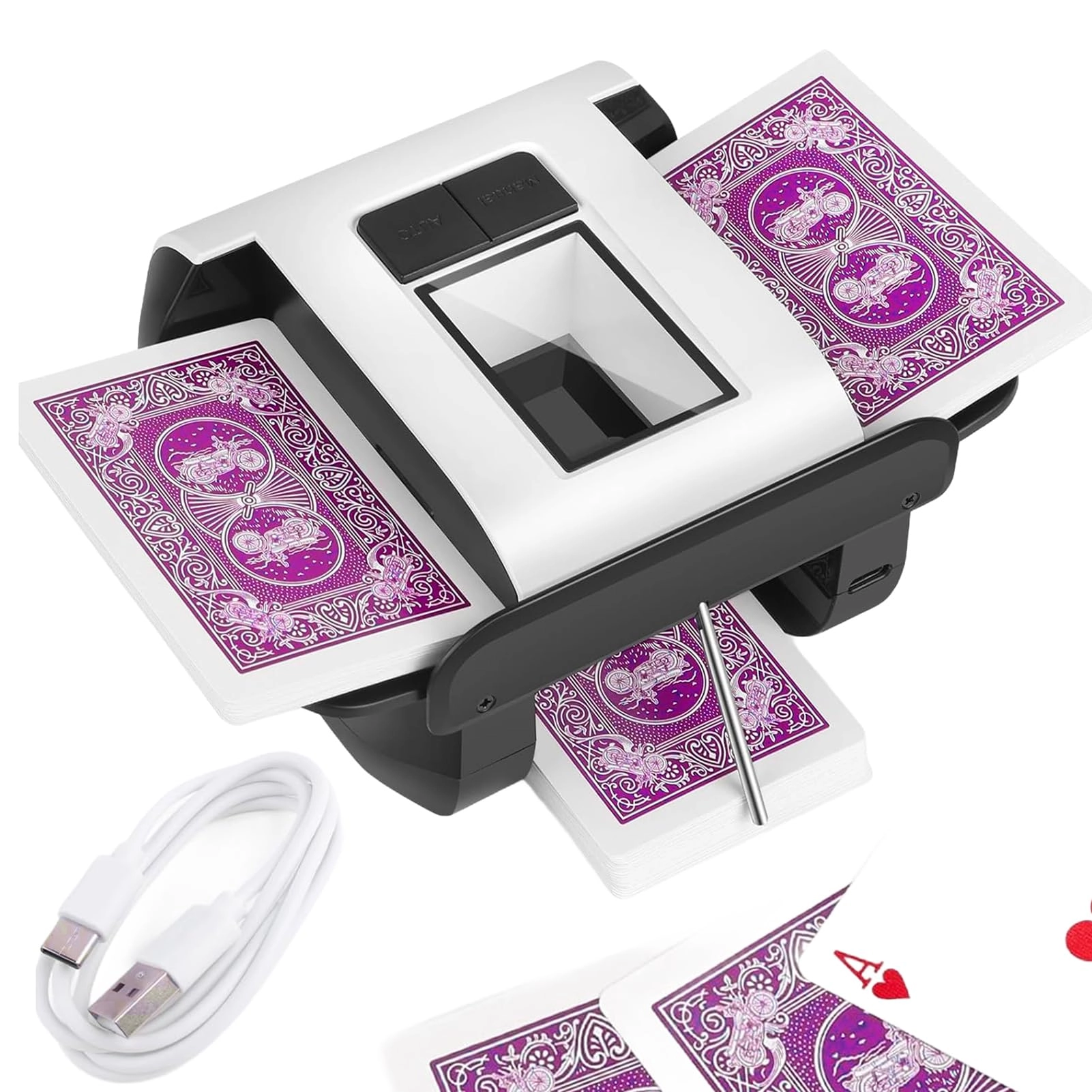 Automatic Card Shuffler - Auto-sensing Electric