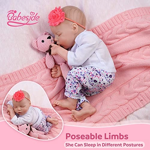 Reborn Baby Doll - 17 Inch Soft Fabric Body Sleeping Ages 3 months+