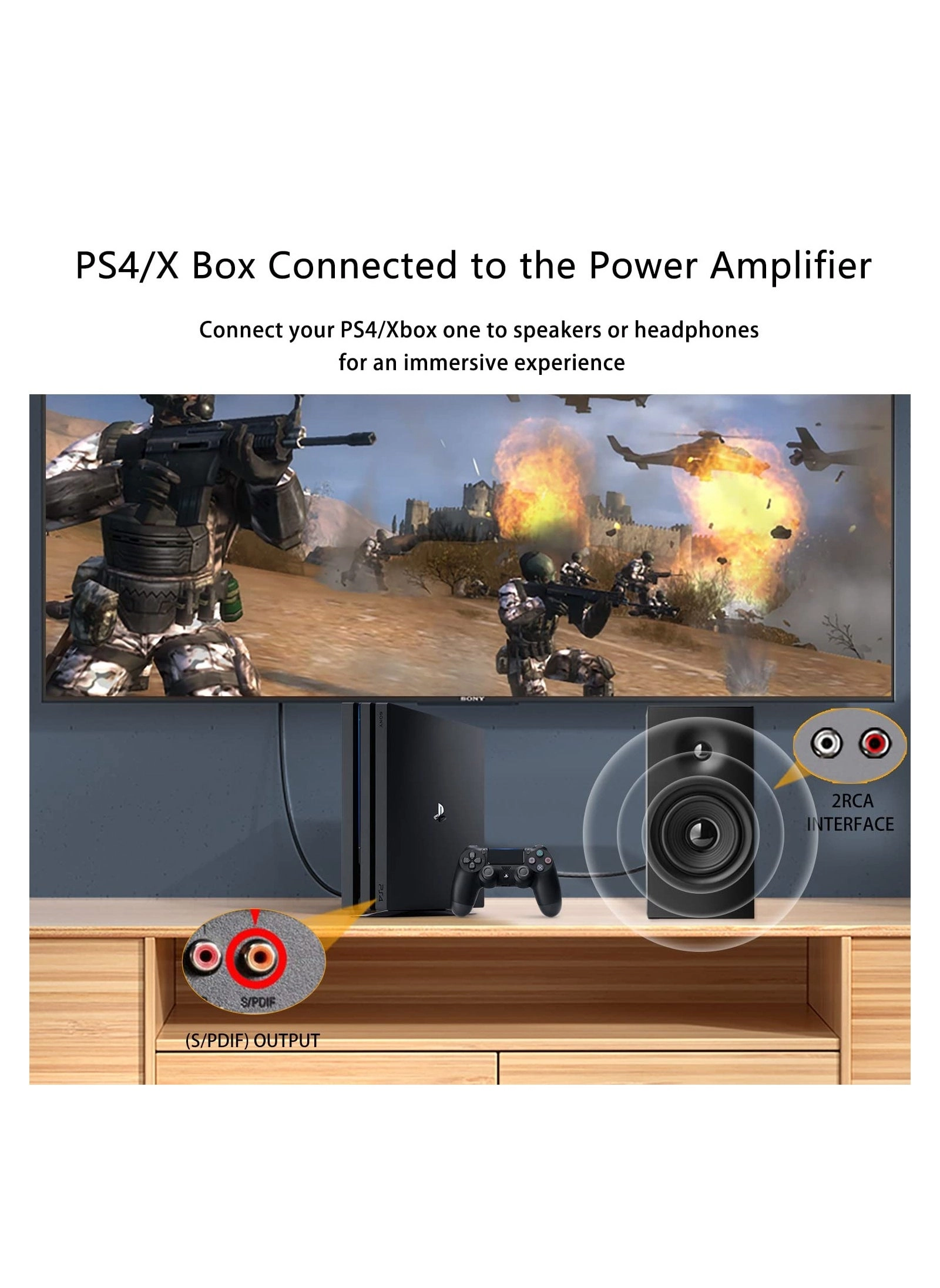 RCA to 3.5mm Audio Cable - 9.8 meter