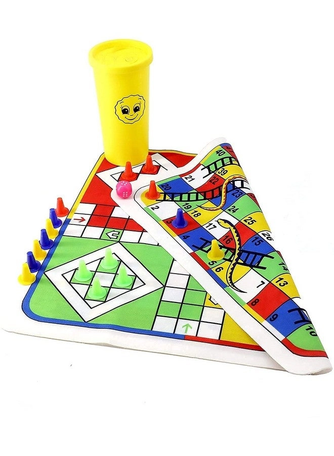 Jumbo 3 in 1 Ludo Snake & Ladder Play Mat - Reversible Anti-Skid