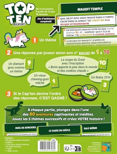 Top Ten - 18 Years + Top Ten Adventure + bottle opener (French)