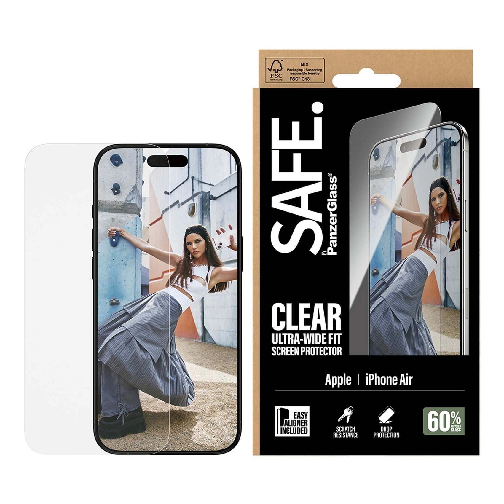 PanzerGlass iPhone Air Screen Protector - Ultra-Wide Fit 2-Way Privacy
