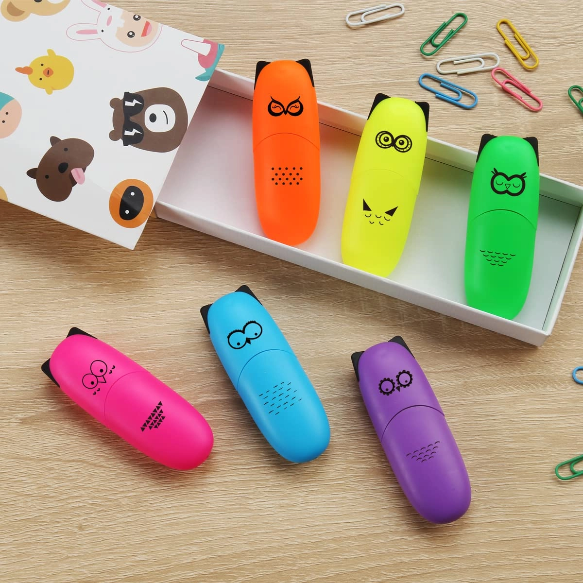 Mini Highlighter Pen - Multicolored Chisel