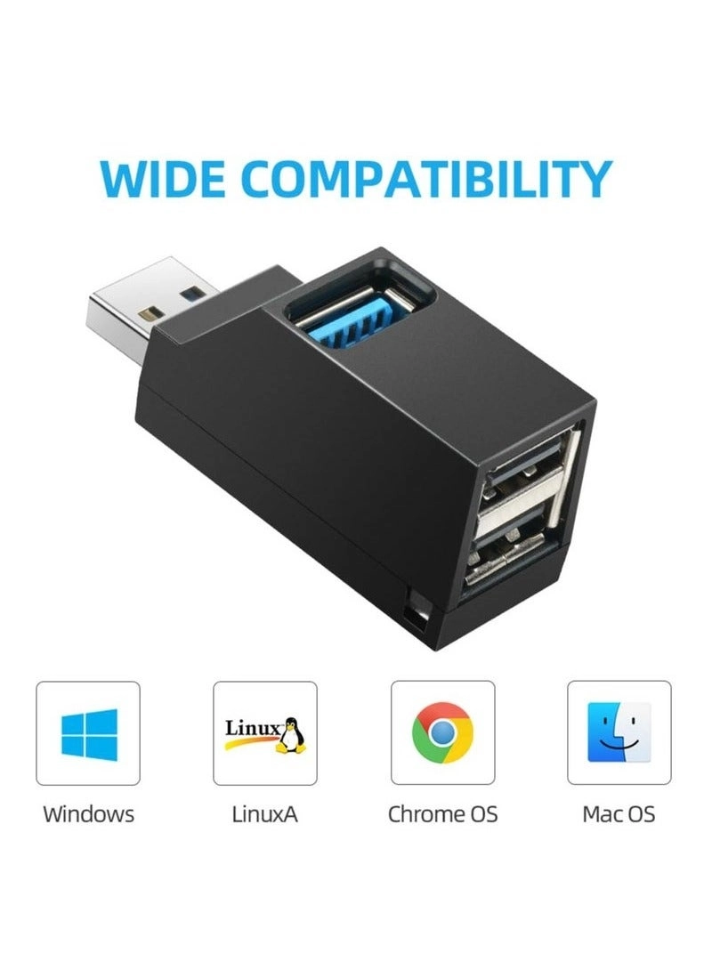 Mini USB Hub - USB-A to USB-A 3-Port USB 3.0