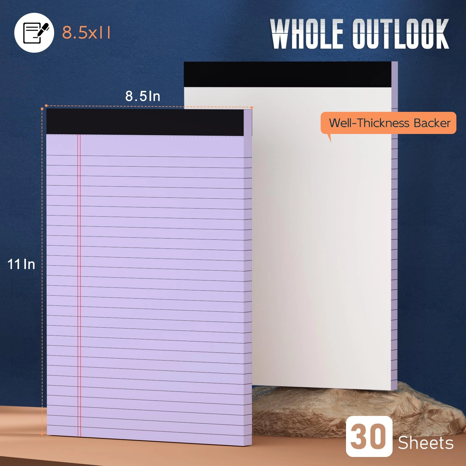 Legal Pad 8.5 x 11 Softcover - Lined 30 Sheets