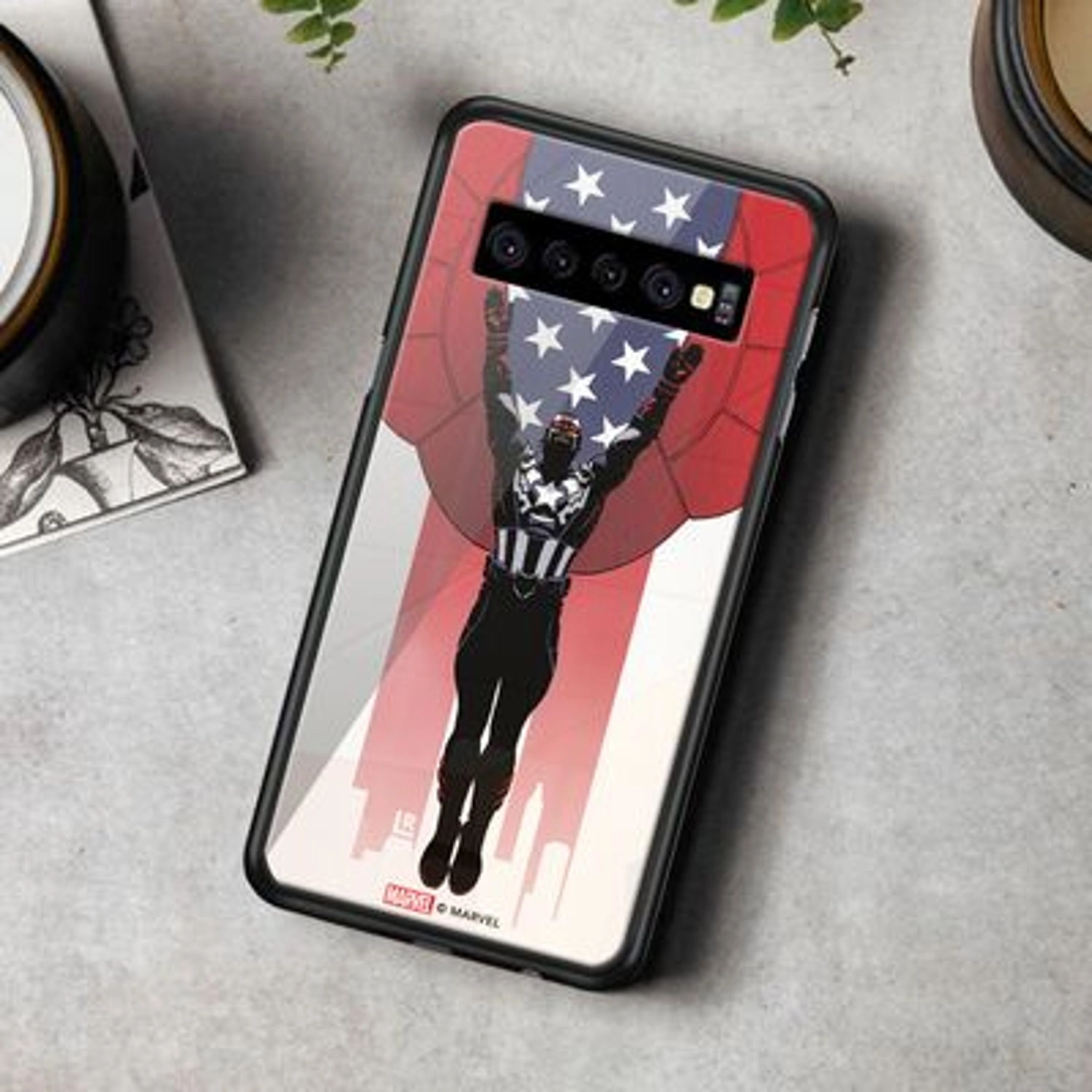 Falcon Captain America Back Case for Galaxy S10